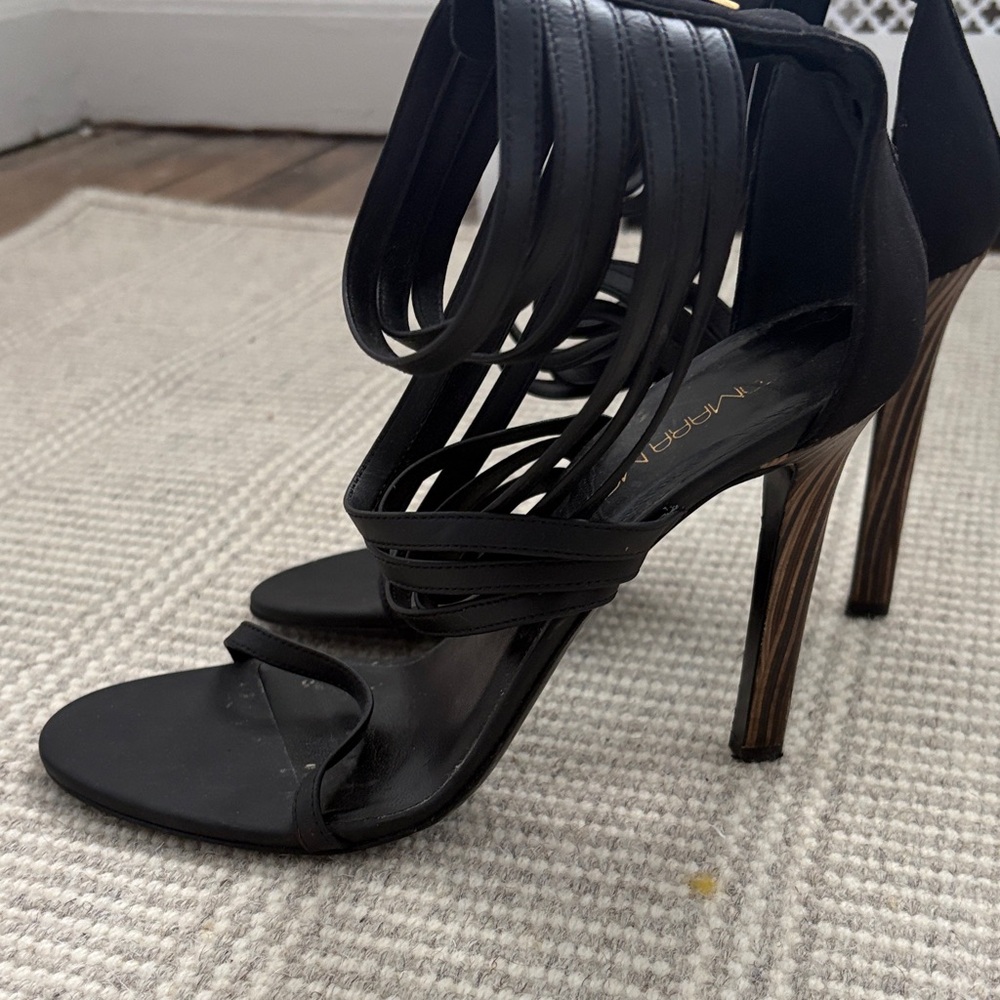Tamara Mellon Black Strappy Heels